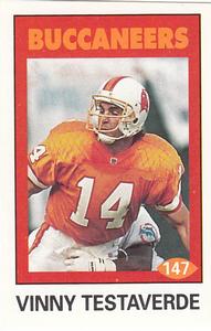 1992 Diamond NFL Superstars Stickers #147 Vinny Testaverde Front