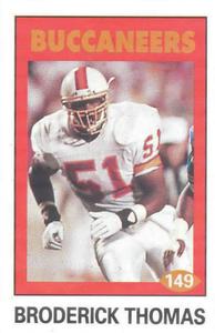 1992 Diamond NFL Superstars Stickers #149 Broderick Thomas Front