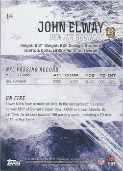 2014 Topps Fire - Flame Foil #14 John Elway Back