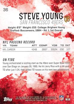 2014 Topps Fire - Flame Foil #36 Steve Young Back