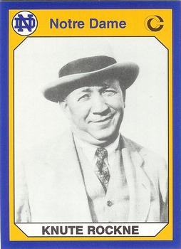 1990 Collegiate Collection Notre Dame - Promos #1 Knute Rockne Front