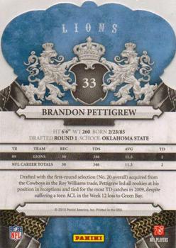 2010 Panini Crown Royale #33 Brandon Pettigrew Back