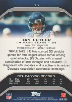 2010 Topps Triple Threads #75 Jay Cutler  Back