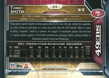 2015 Topps #64 Torrey Smith Back