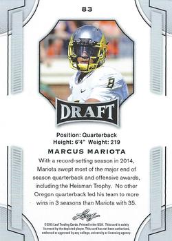 2015 Leaf Draft - Gold #83 Marcus Mariota Back