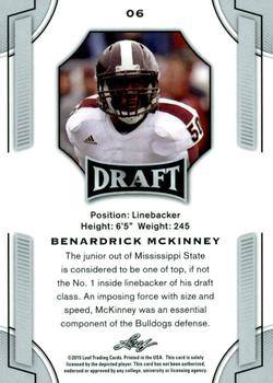 2015 Leaf Draft - Gold #06 Benardrick McKinney Back