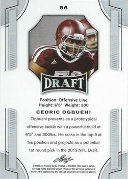 2015 Leaf Draft - Gold #66 Cedric Ogbuehi Back