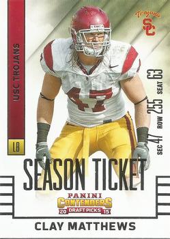 2015 Panini Contenders Draft Picks #25 Clay Matthews Front