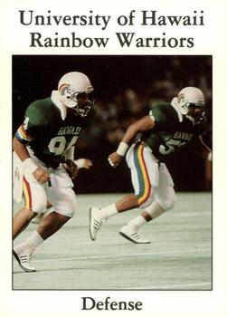 1990 Hawaii Rainbow Warriors #NNO Defense Front