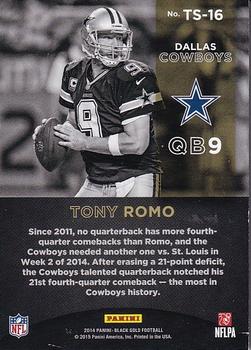 2014 Panini Black Gold - Team Symbols #TS-16 Tony Romo Back