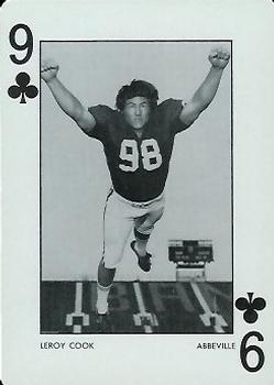 1973 Alabama Crimson Tide Playing Cards (White Backs) #9♣ Leroy Cook Front