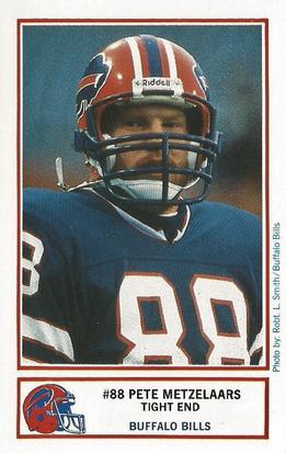 1987 Buffalo Bills Police #7 Pete Metzelaars Front