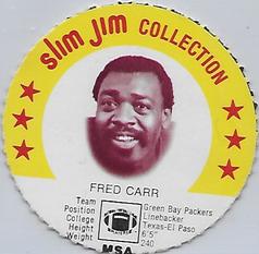 1978 Slim Jim #NNO Fred Carr Front