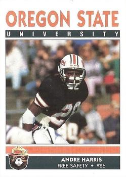 1988 Oregon State Beavers Smokey #NNO Andre Harris Front