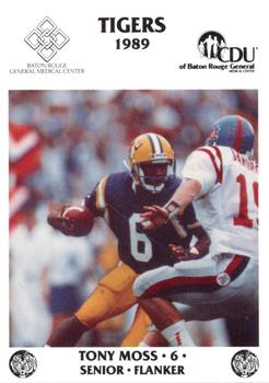 1989 LSU Tigers Police #15 Tony Moss Front