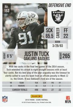 2015 Score #153 Justin Tuck Back