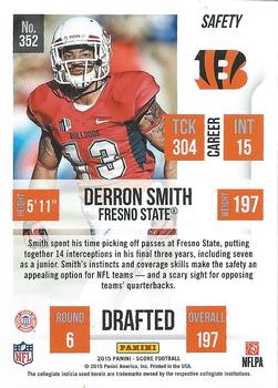 2015 Score #352 Derron Smith Back