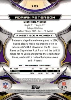 2015 Finest #121 Adrian Peterson Back