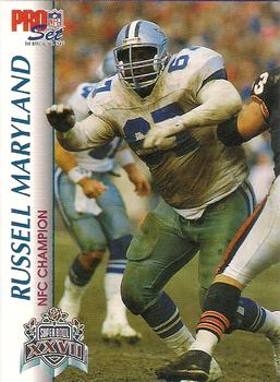 1992-93 Pro Set Super Bowl XXVII #XXVII Russell Maryland Front