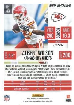 2015 Score - End Zone #83 Albert Wilson Back