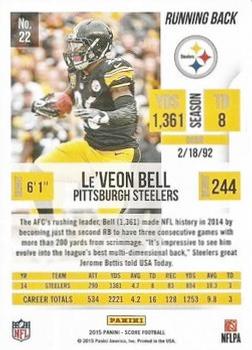 2015 Score - First Down #22 Le'Veon Bell Back