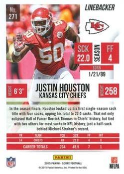 2015 Score - Gem Masters #271 Justin Houston Back