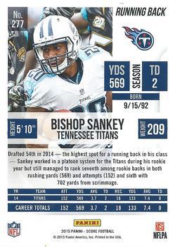 2015 Score - Gem Masters #277 Bishop Sankey Back