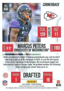 2015 Score - Gold Zone #440 Marcus Peters Back