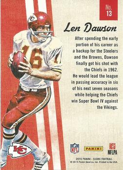 2015 Score - Gridiron Heritage Green #13 Len Dawson Back