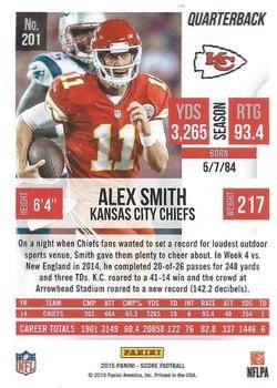 2015 Score - Red Zone #201 Alex Smith Back