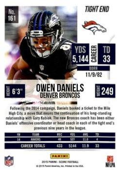 2015 Score - Showcase #161 Owen Daniels Back