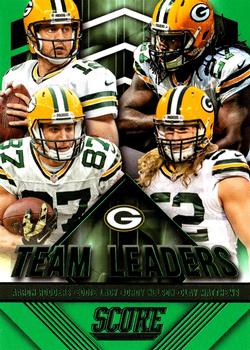 2015 Score - Team Leaders Green #13 Aaron Rodgers / Clay Matthews / Eddie Lacy / Jordy Nelson Front