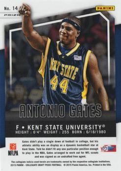 2015 Panini Prizm Collegiate Draft Picks - Prizms #14 Antonio Gates Back