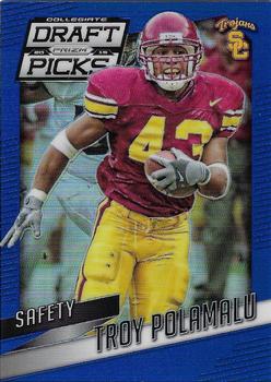 2015 Panini Prizm Collegiate Draft Picks - Prizms Blue #98 Troy Polamalu Front