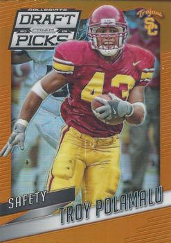 2015 Panini Prizm Collegiate Draft Picks - Prizms Orange #98 Troy Polamalu Front