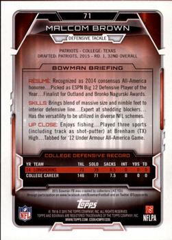 2015 Bowman - Rookies Black #71 Malcom Brown Back