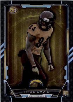 2015 Bowman - Rookies Rainbow Black #98 Titus Davis Front