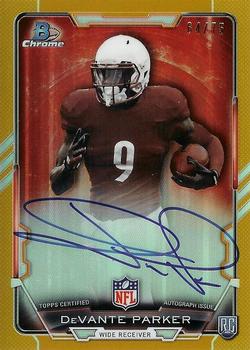 2015 Bowman - Rookie Chrome Refractor Autographs Gold #RCRA-DPA DeVante Parker Front