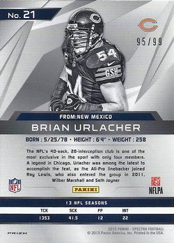 2015 Panini Spectra #21 Brian Urlacher Back