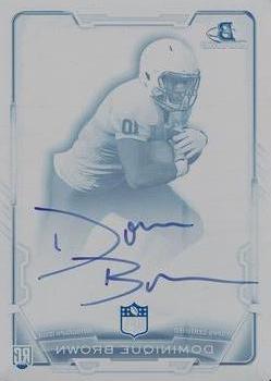 2015 Bowman - Rookie Chrome Autographs Printing Plates Cyan #RCRA-DB Dominique Brown Front