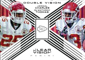 2015 Panini Clear Vision - Double Vision #DV-6 De'Anthony Thomas / Jamaal Charles Front