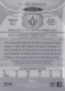 2011 Bowman Sterling - Autographs Gold Refractors #BSA-MI Mark Ingram Back