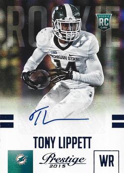 2015 Panini Prestige - Rookie Signatures Extra Points Blue #292 Tony Lippett Front