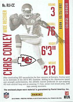 2015 Panini Prestige - Rookie Jumbo Jerseys #RJJ-CC Chris Conley Back