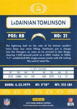 2015 Donruss - Red Foil #168 LaDainian Tomlinson Back