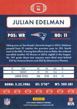 2015 Donruss - Press Proof Purple #86 Julian Edelman Back