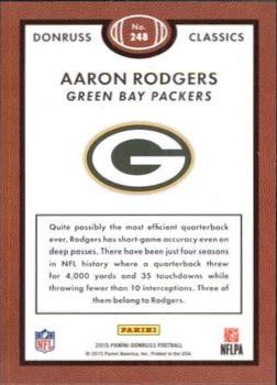 2015 Donruss - Press Proof Purple #248 Aaron Rodgers Back