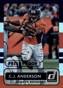 2015 Donruss - Press Proof Blue #37 C.J. Anderson Front