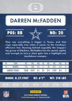 2015 Donruss - Press Proof Blue #44 Darren McFadden Back