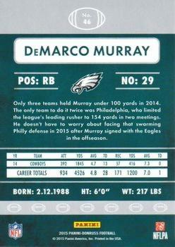 2015 Donruss - Press Proof Blue #46 DeMarco Murray Back